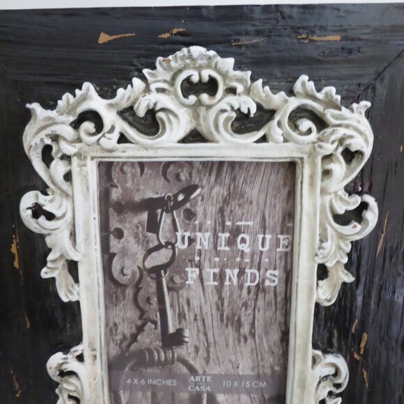 NEW 4” x 6” ORNATE SHABBY CHIC EASEL BACK SICURA FRAME ARTE DE CASA - Picture 3 of 7